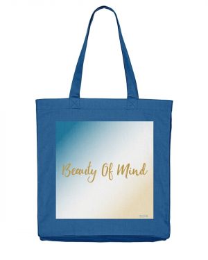BEAUTY OF MIND©️Organic Cotton BOM Blue Tote Bag