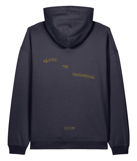 THE PHENOMENON©️Organic Cotton Navy Blue Oversized Hoodie (Unisex)