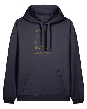 THE PHENOMENON©️Organic Cotton Navy Blue Oversized Hoodie (Unisex)