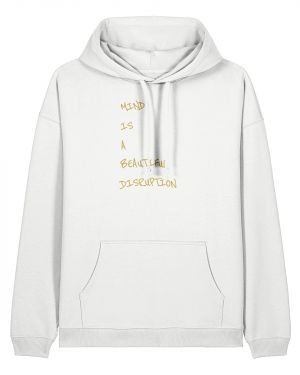THE PHENOMENON©️Organic Cotton White Oversized Hoodie (Unisex)