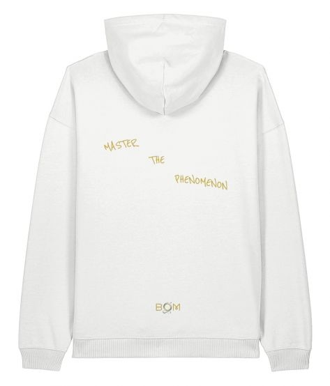 THE PHENOMENON©️Organic Cotton White Oversized Hoodie (Unisex)