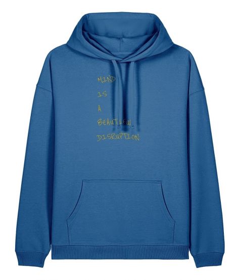 THE PHENOMENON©️Organic Cotton BOM Blue Oversized Hoodie (Unisex)