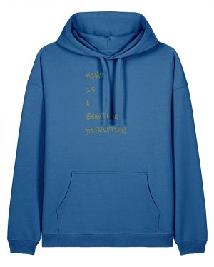 THE PHENOMENON©️Organic Cotton BOM Blue Oversized Hoodie (Unisex)