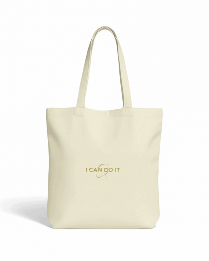 I CAN DO IT©️Organic Cotton Natural Tote Bag
