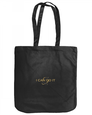 I CAN DO IT©️Organic Cotton Black Tote Bag