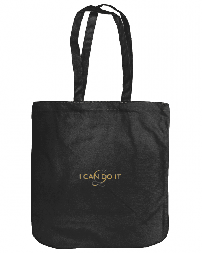 I CAN DO IT©️Organic Cotton Black Tote Bag