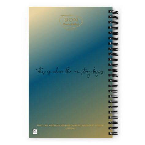 THAT DAY WHEN MY MIND BECAME MY GREATEST POWER©️Spiral Notebook Blue Gray Journal