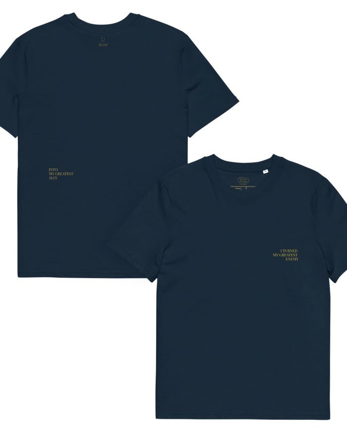 ENEMY TO ALLY©️Organic Cotton Navy Blue T-Shirt (Unisex)